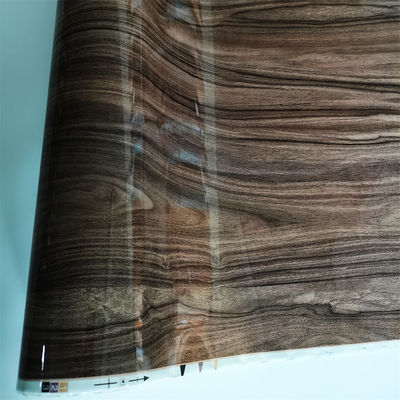 Vinyl PVC foil with embossed wood texture, ideal for wrapping profile door frames or other  Irregular shape