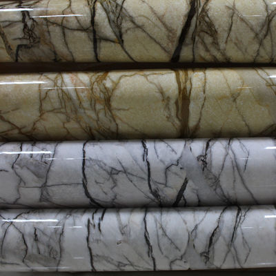 Glossy Marble Pvc Film Marble Pvc Foil  For Glamorous Furniture And Wall Coverings